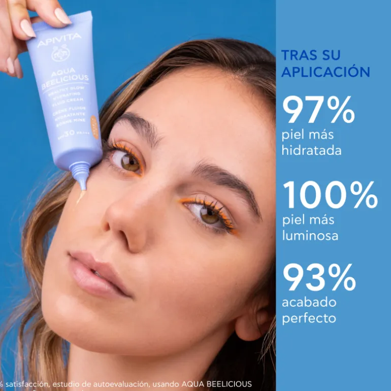 Aqua Beelicious Crema Fluida Iluminadora Hidratante Spf 30 con Color