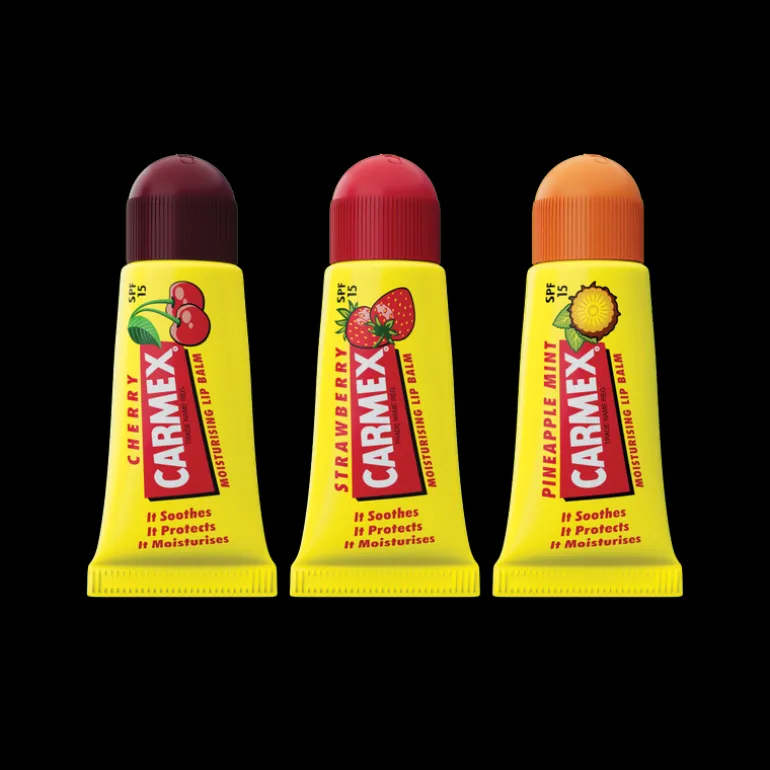 CARMEX TRIPLO MINIS BÁLSAMO LABIALES FRESA CEREZA Y PIÑA