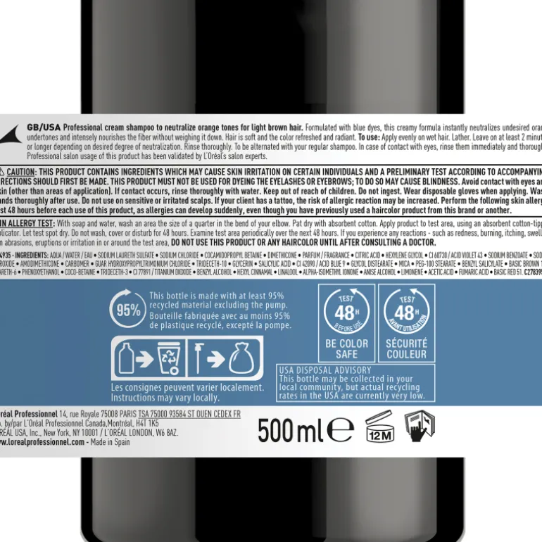 CHROMA CRÈME CHAMPÚ NEUTRALIZANTE DE TONOS ANARANJADOS