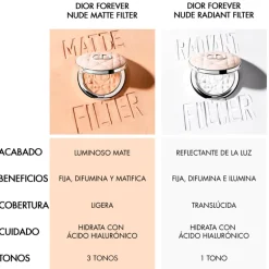 DIOR FOREVER NUDE RADIANT FILTERPolvo fijador difuminador acabado luminoso
