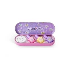 MARTINELIA SUPER GIRL NAIL POLISH&STICKERS TIN BOX