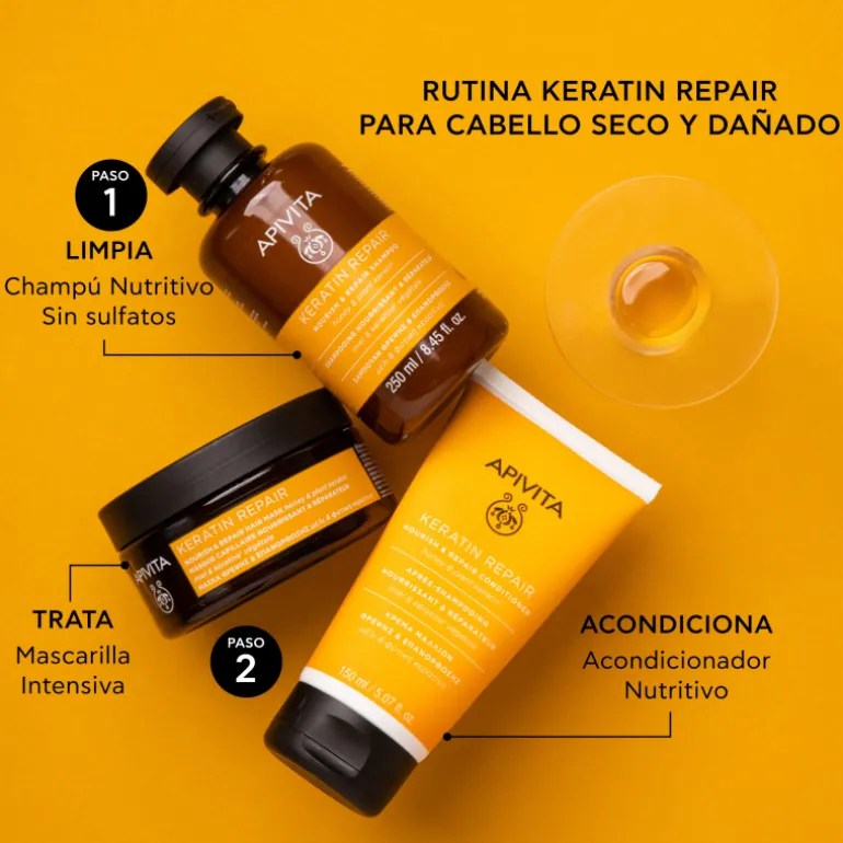 Mascarilla Keratin Repair Nutritiva y Reparadora para Cabello Seco y Dañado