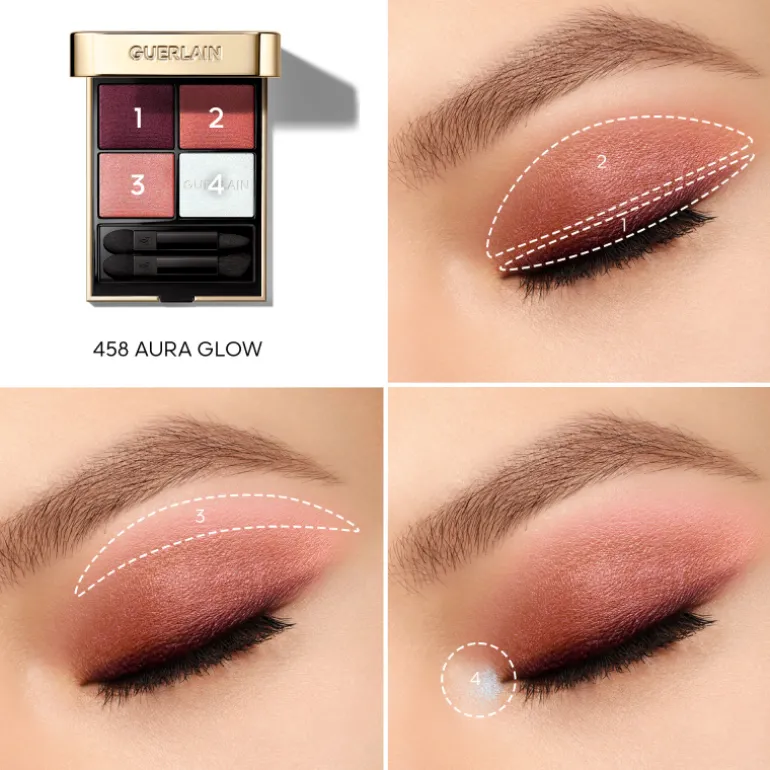 OMBRES G 458 AURA GLOW SOMBRAS DE OJOS EN 4 TONOS EDICIÓN LIMITADA