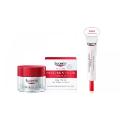 PACK EUCERIN HYALURON-FILLER +VOLUME LIFT PIEL NORMAL Y MIXTA + REGALO CONTORNO DE OJOS