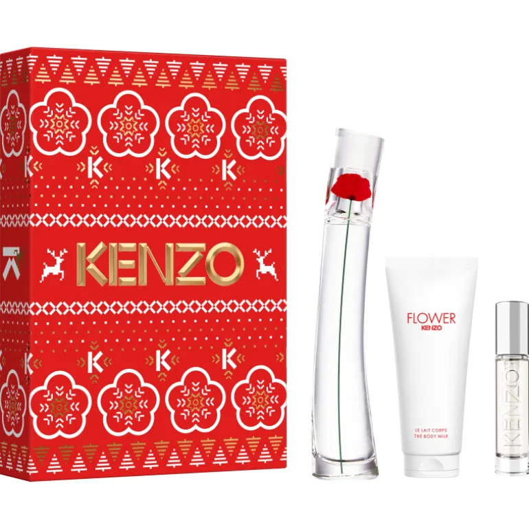 Set Flower By Kenzo Eau de Parfum & Travel Spray & Body Milk